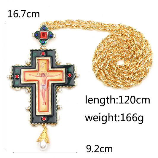 Jewelry Crown Necklace Cross Pendant