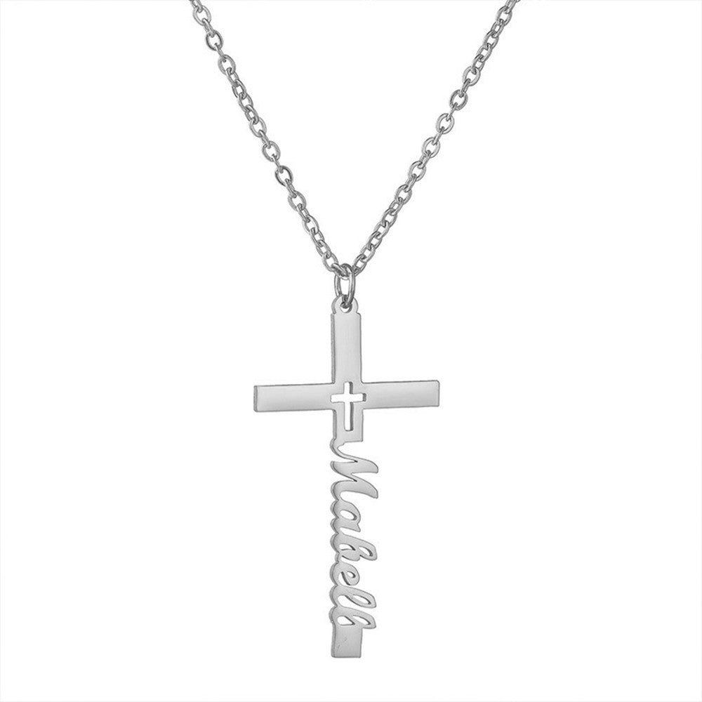 Custom Name Cross Necklace