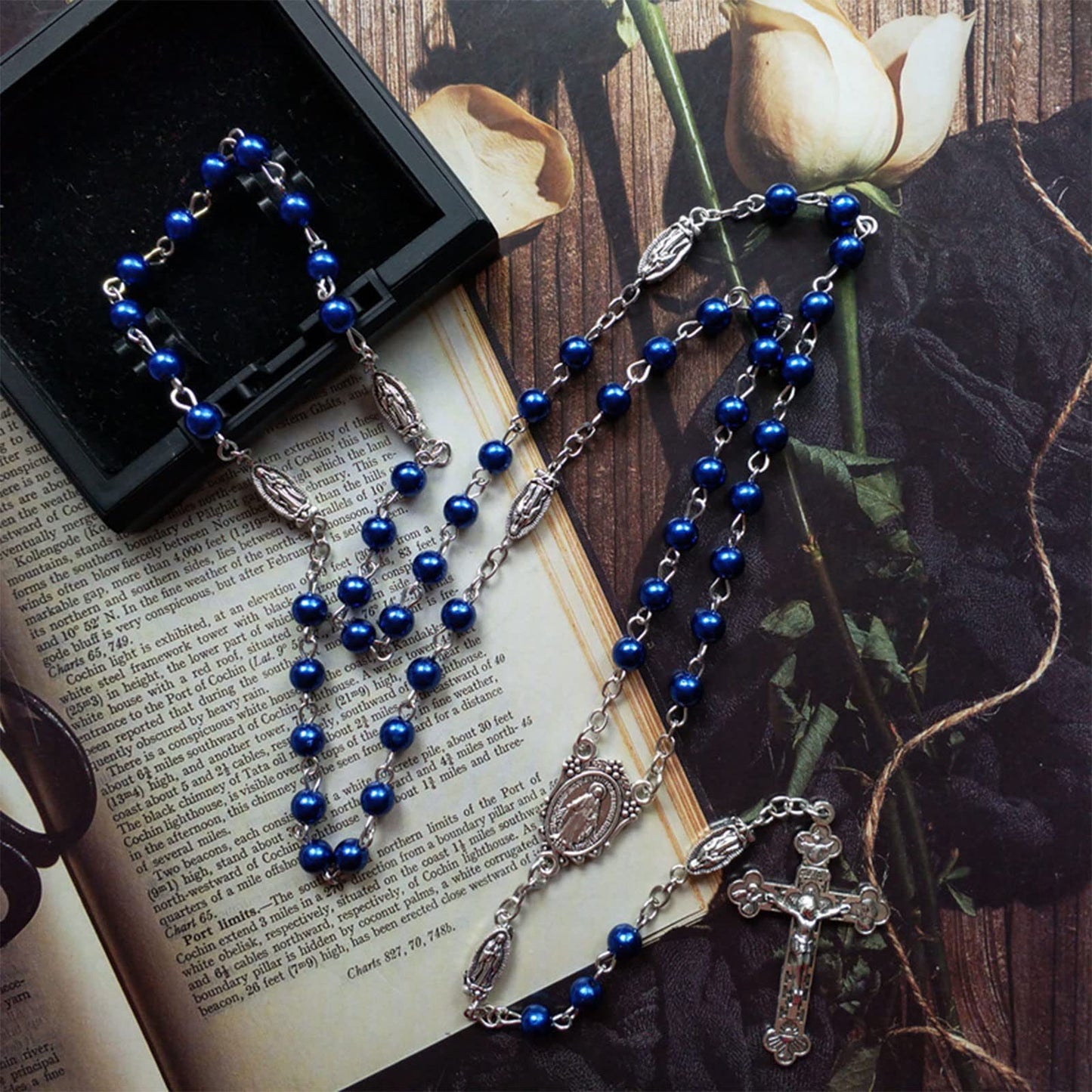 Blue Bead Rosary