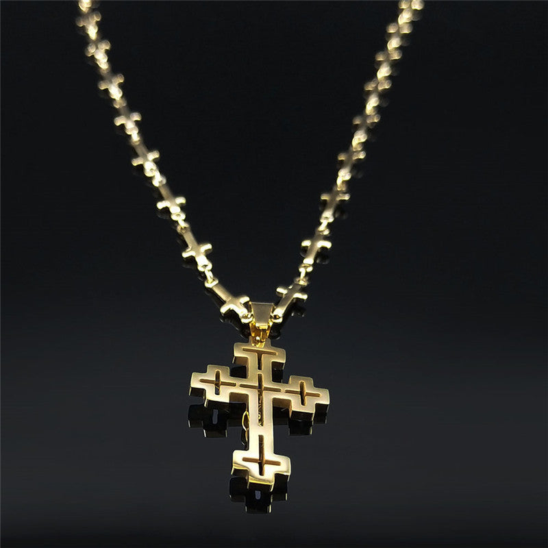 Cross Stainless Steel Necklace Ornament