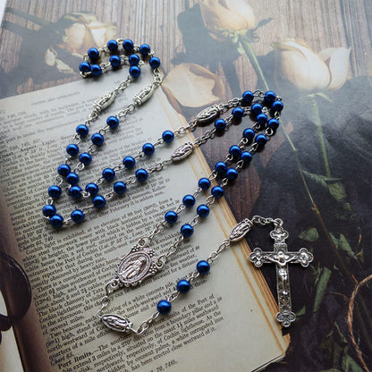 Blue Bead Rosary