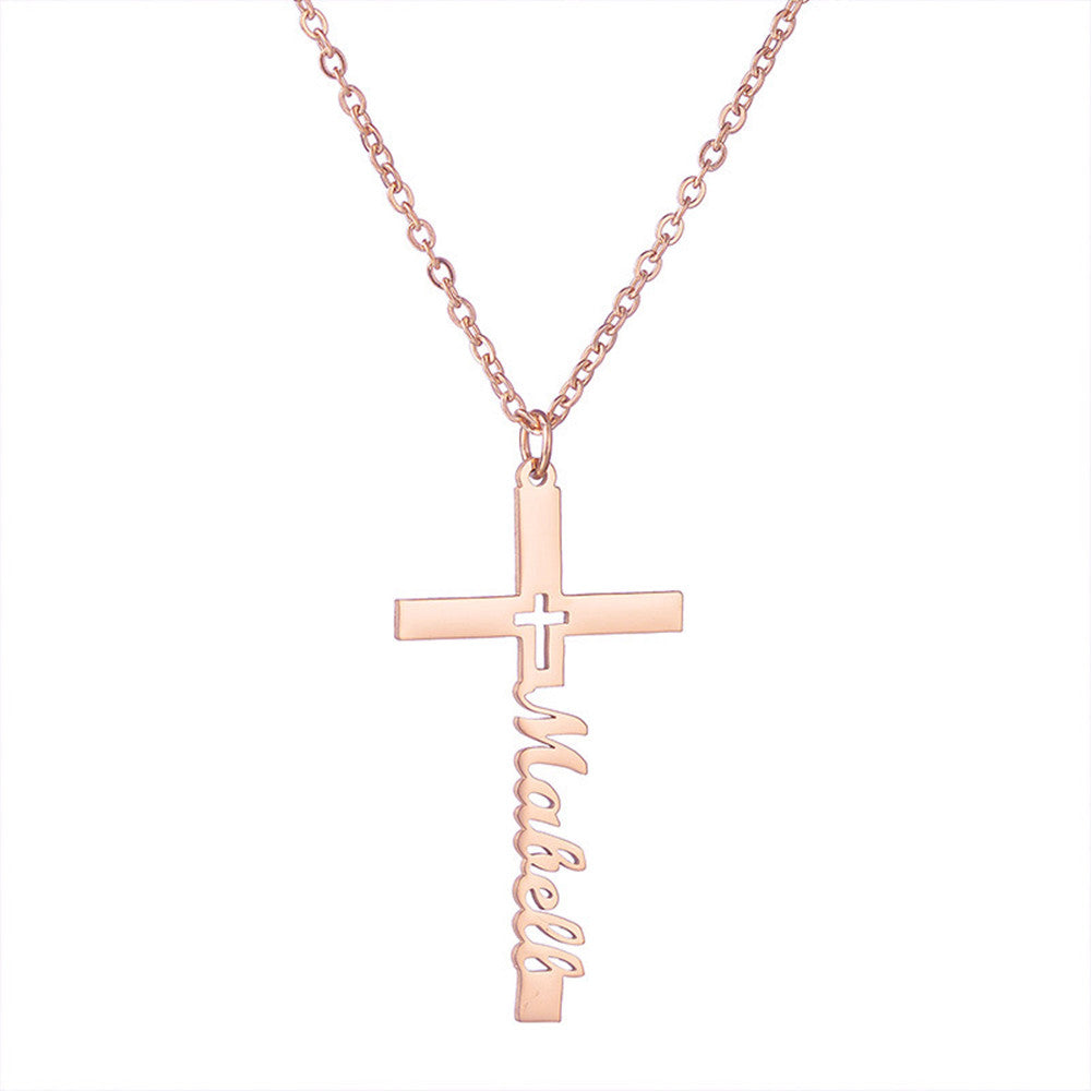 Custom Name Cross Necklace
