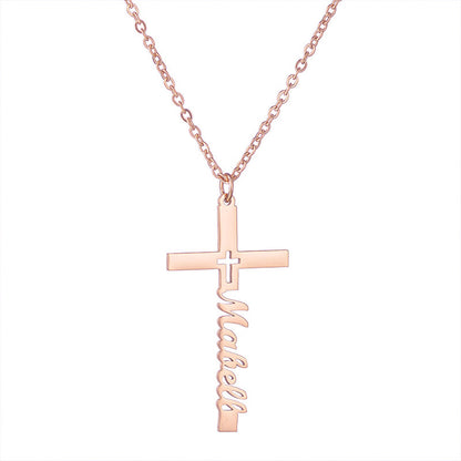 Custom Name Cross Necklace