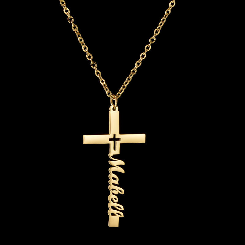 Custom Name Cross Necklace