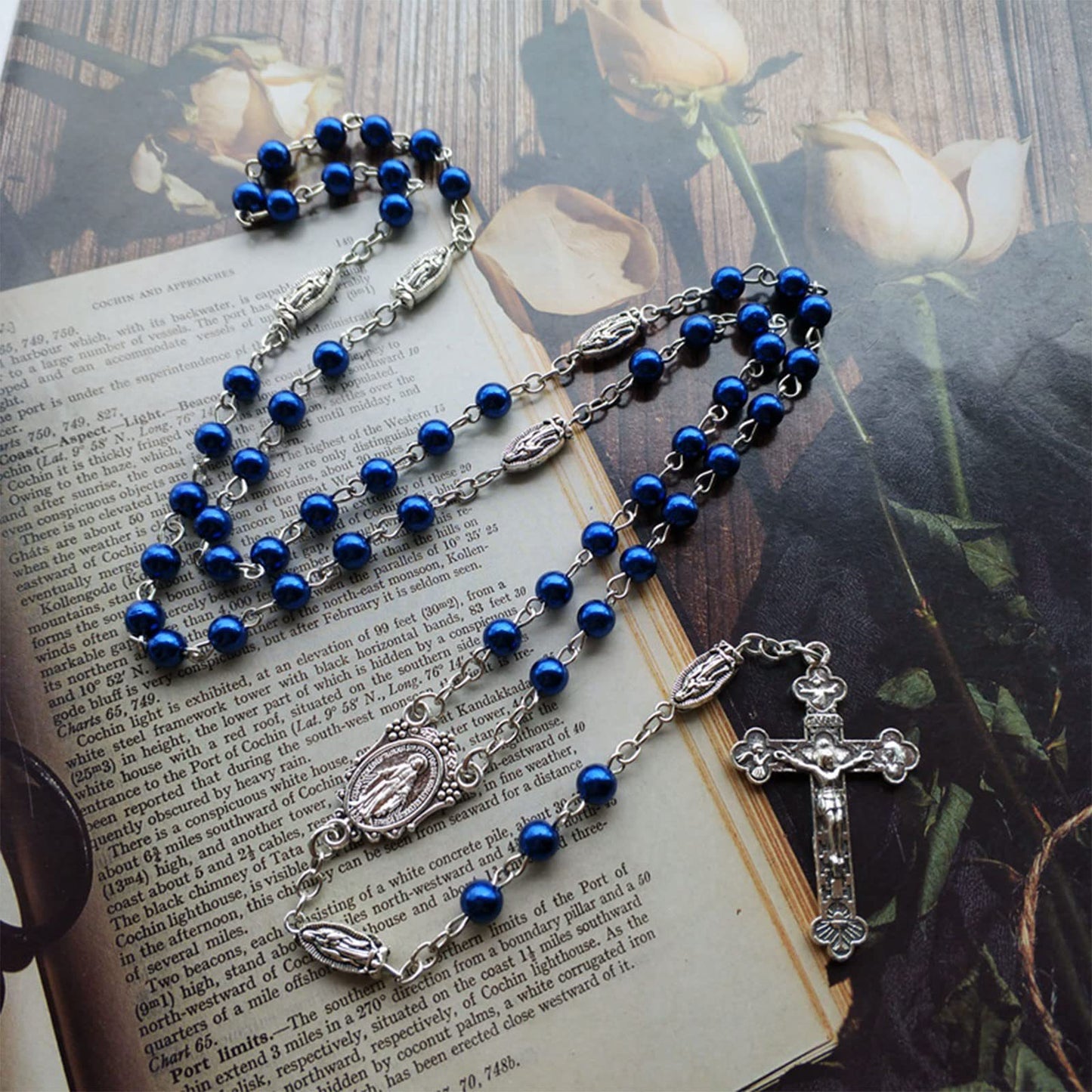 Blue Bead Rosary