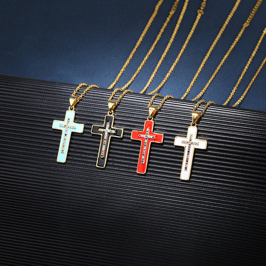 Gem Cross Necklace