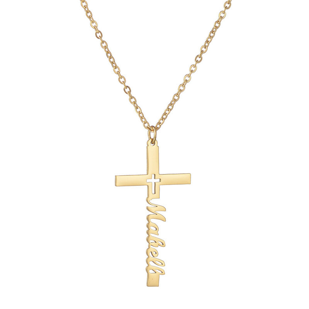 Custom Name Cross Necklace