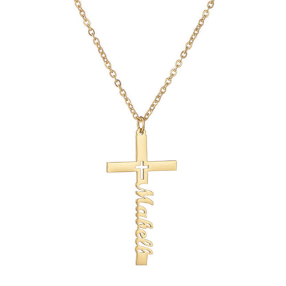 Custom Name Cross Necklace