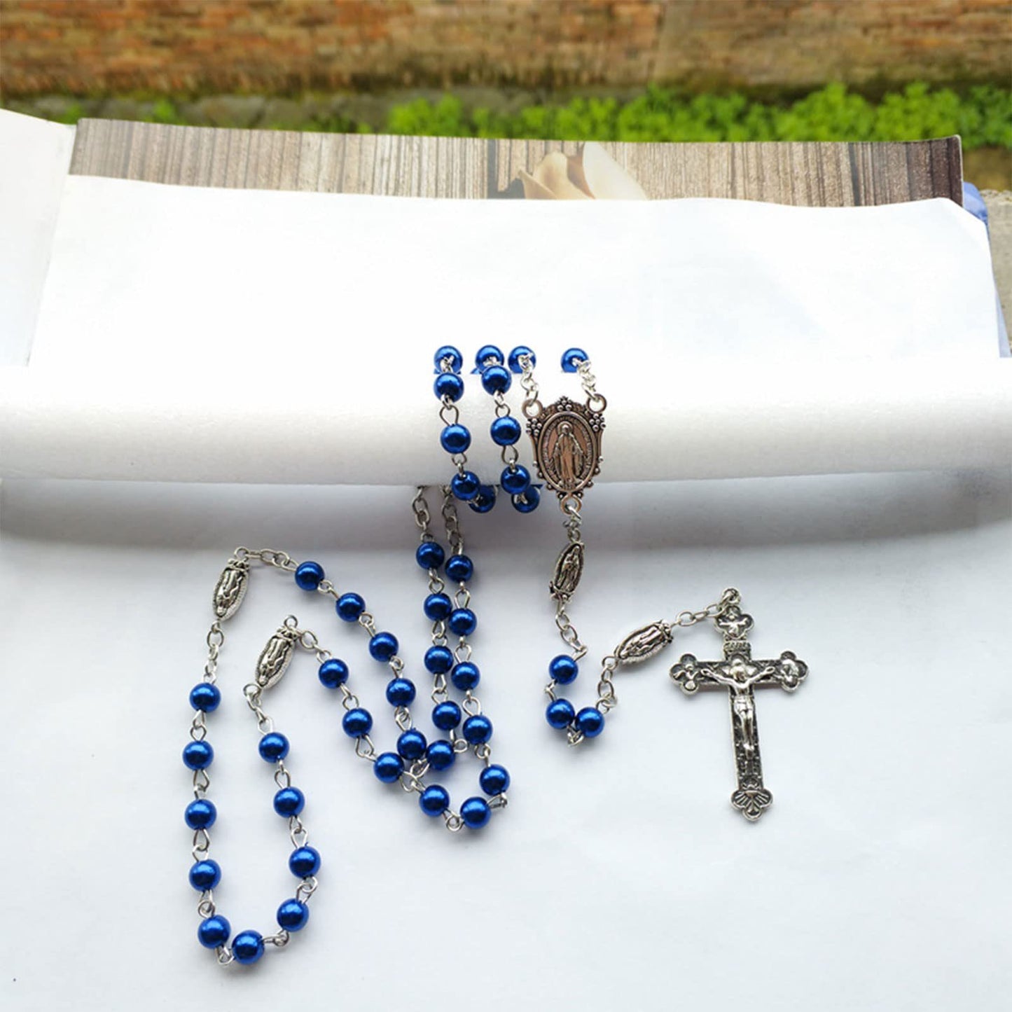 Blue Bead Rosary