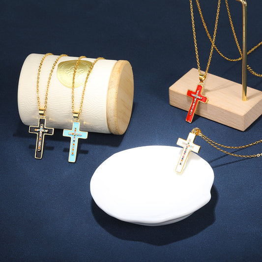 Gem Cross Necklace