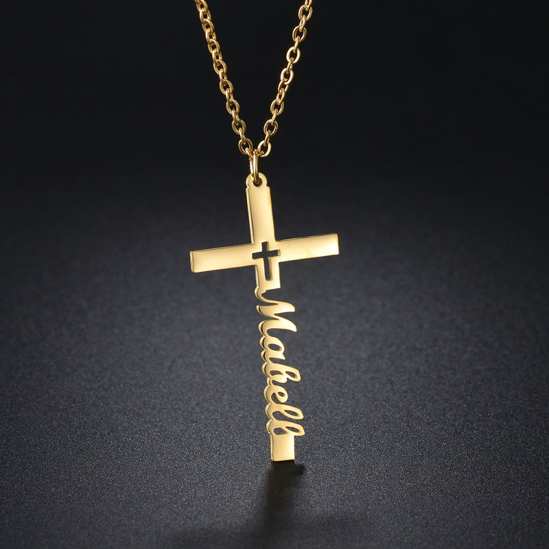 Custom Name Cross Necklace