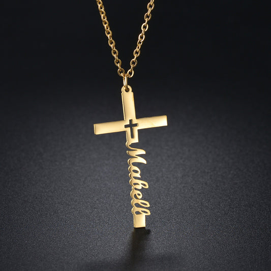 Custom Name Cross Necklace