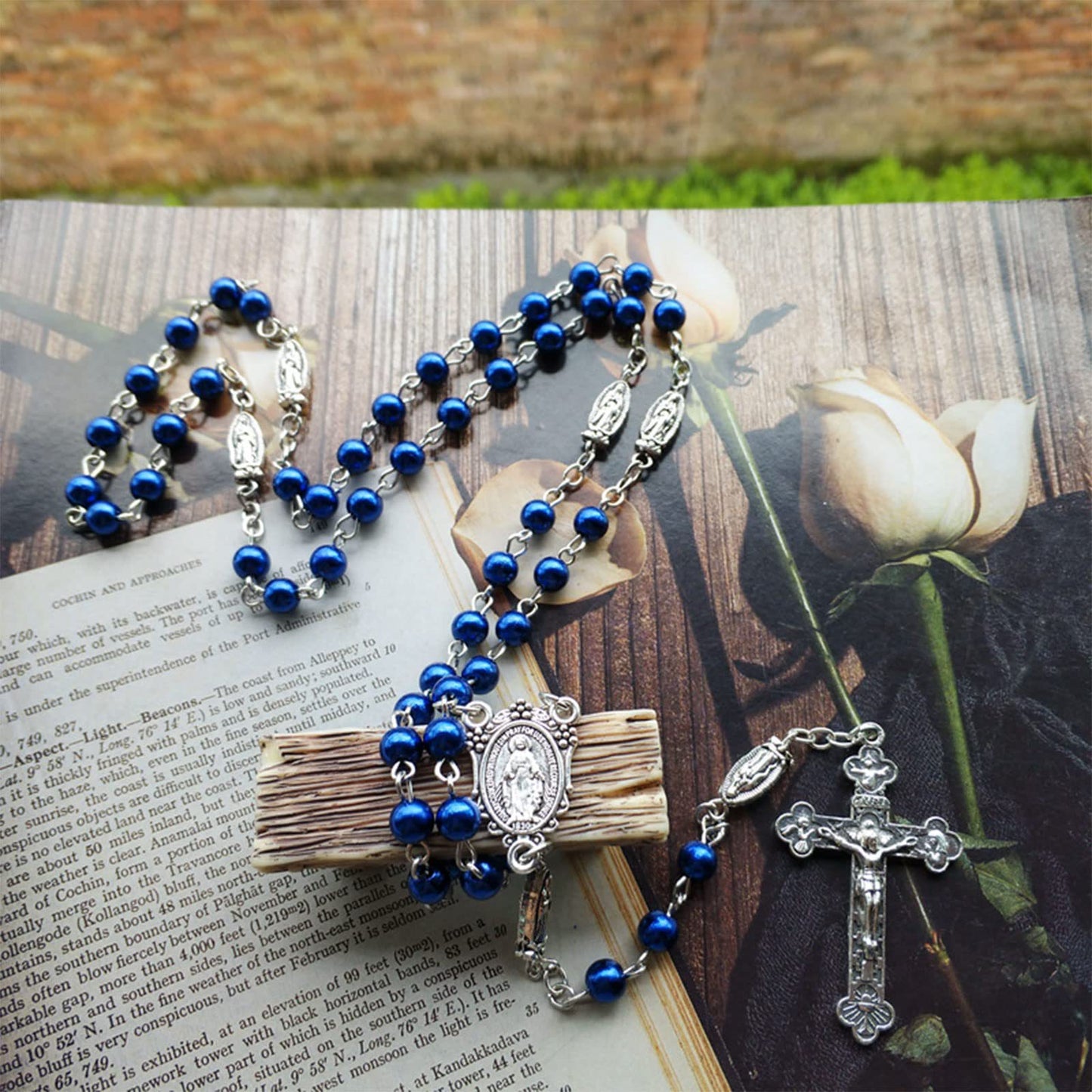 Blue Bead Rosary