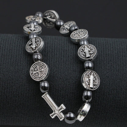 Pattern Cross Bracelet