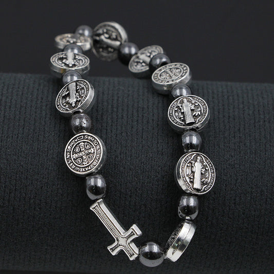 Pattern Cross Bracelet